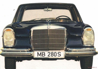Mercedes-Benz W108/W109 230 S 1970 Dárková karta - přání (Prospekt)