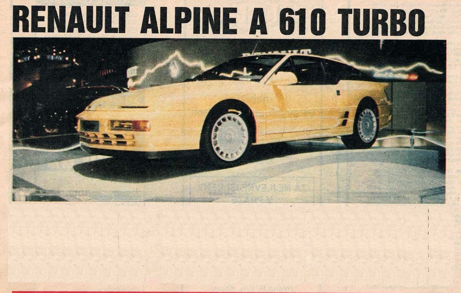 Renault Alpine A 610 Turbo 1991