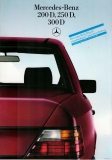 Mercedes-Benz W124 200D, 250D, 300D 1986 (Prospekt)