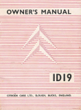Citroen ID19 1960 Owner's Manual