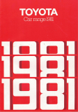 Toyota Car Range 1981 (Prospekt)