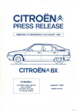 Citroen BX 1983 (Prospekt)