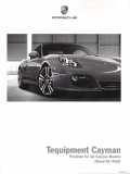 Porsche Cayman 2009 Modelle in Daten (Prospekt)