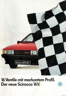 VW Scirocco GT/GTX 16V 1986 (Prospekt)