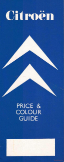 Citroen Price & Colour Guide 1968 (Prospekt)
