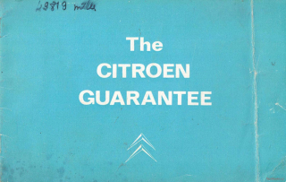 Citroen Guarantee (Garanční knížka)