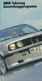 BMW 1986 Fahrzeug Austattungsprogramm (Prospekt)