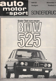 BMW 525 e12 AMS Sonderdruck 11/1973 (Prospekt)