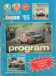Rallye Škoda 1985 - Program