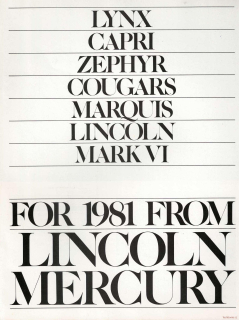 Lincoln Mercury 1981 (Prospekt)