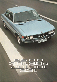 BMW 2500, 3.0 S, 3.0 Si, 2.8 L, 3.0 L, 3.3 L New Six 1975 (Prospekt)