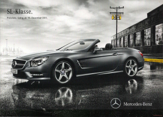 Mercedes-Benz SL R231 2012 Preisliste (Prospekt)