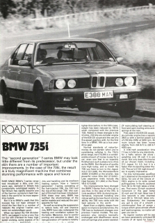 BMW 735i e23 Motor RoadTest (Prospekt)