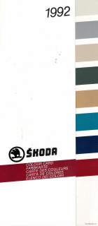 Škoda vzorník barev 1992 (Prospekt)