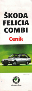 Škoda Felicia Combi 1996-97 Ceník (Prospekt)