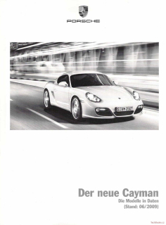 Porsche Cayman 2010 Preisliste (Prospekt)