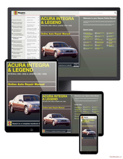 Acura Integra / Honda Legend (90-95) (ONLINE MANUAL)