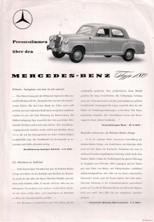 Mercedes-Benz W180 Ponton 1955 (Prospekt)