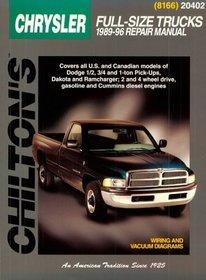 Dodge/Plymouth Full-size Trucks (89-96)