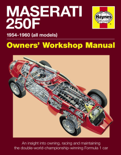 Maserati 250F Manual