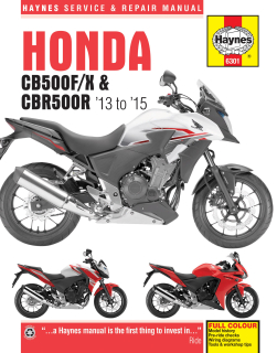 Honda CB500F / CB500X / CBR500R (13-15)