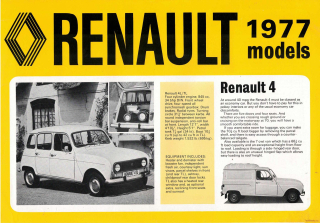 Renault 1977 (Prospekt/Brožura)