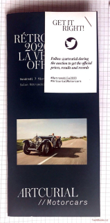 Rétromobile 2020 - La Vente Officielle (malý), (katalog), F