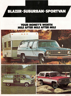 Chevrolet Blazer, Suburban a Sportvan 1976 (Prospekt)