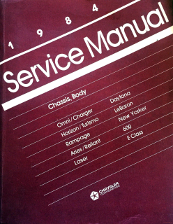 1984 Chrysler Service Manual - Chassis, Body